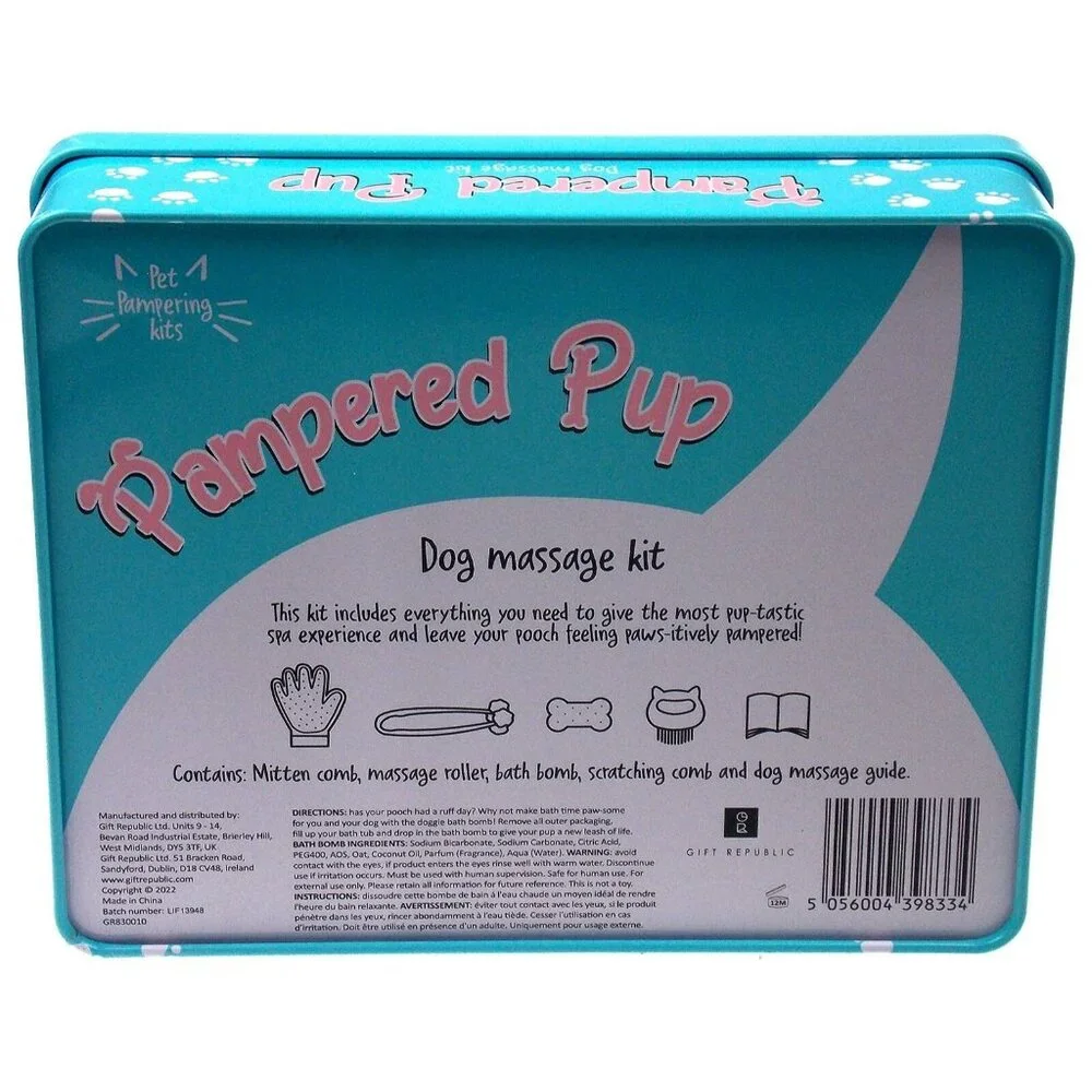 Pampered Pup Dog Massage Pick Doggy Memo Tabs Gift Puppy Mitten Comb Roller